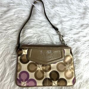 COACH Floral Nylon Wristlet